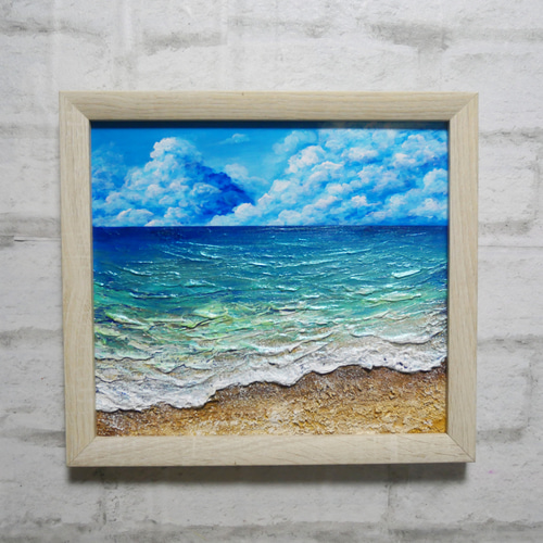 油絵 油彩 油彩画 絵 絵画【青空の下に咲くラベンダー