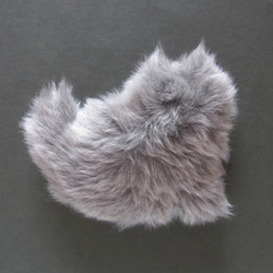 受注制作 >> PEPOSO: furry animals "cat" ねこ / ハチワレ 白×グレー 4枚目の画像