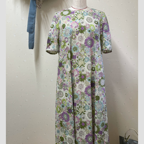 【美品】鎌倉シャツ/リバティ スモールスザンナ綿100%ロングワンピース/M 美品】鎌倉シャツ/リバティ スモールスザンナ綿100%ロング