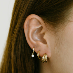 14K金 ゴールド 耳 鼻 軟骨 ニップル ヘリックス トラガス メンズ レディース フープ ピアス リング イヤリン 6枚目の画像