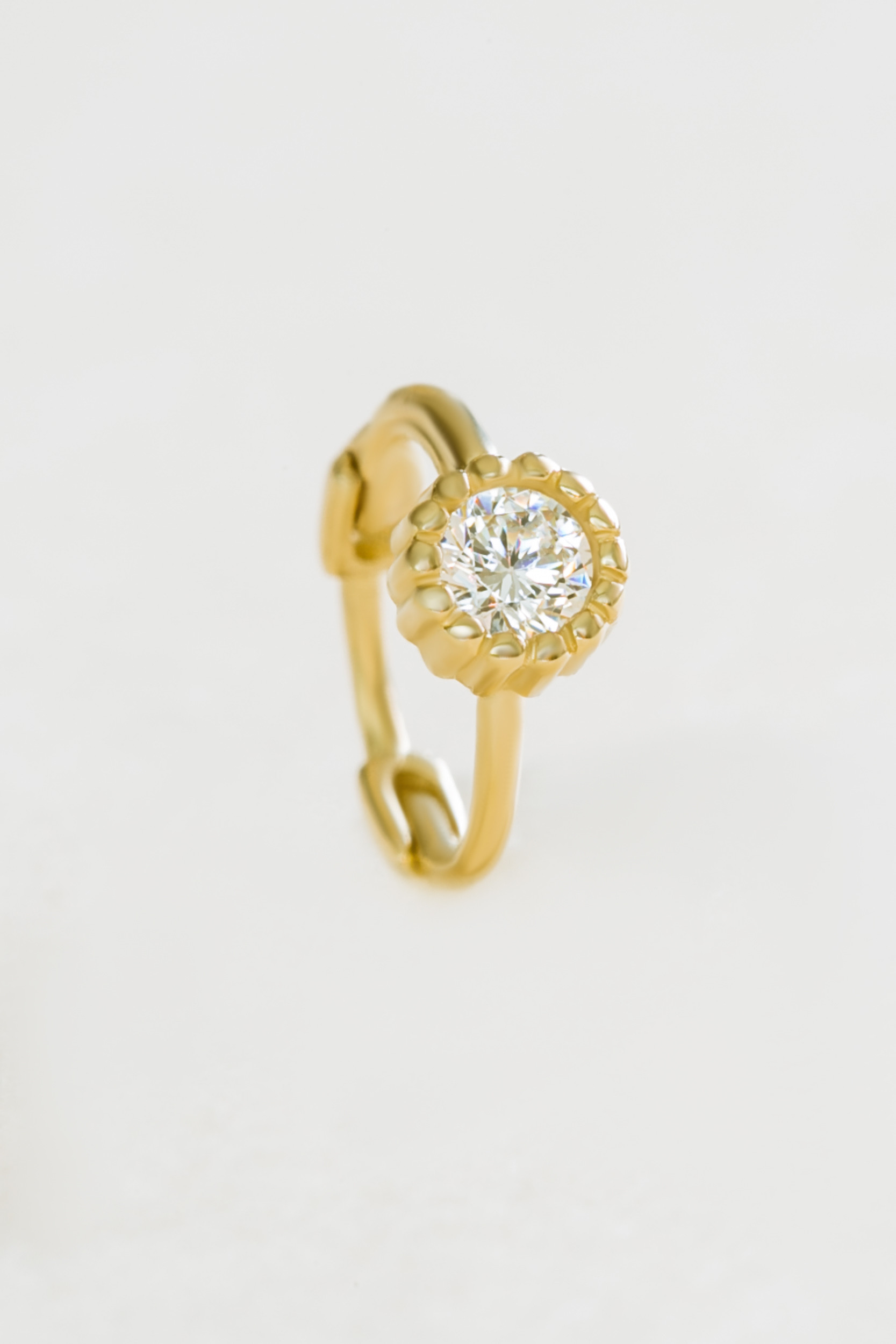 14K金 ゴールド 耳 鼻 軟骨 ニップル ヘリックス トラガス メンズ レディース フープ ピアス リング イヤリン