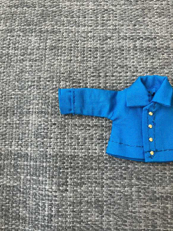 オビツ11 カフス付き長袖シャツ　blue 3枚目の画像