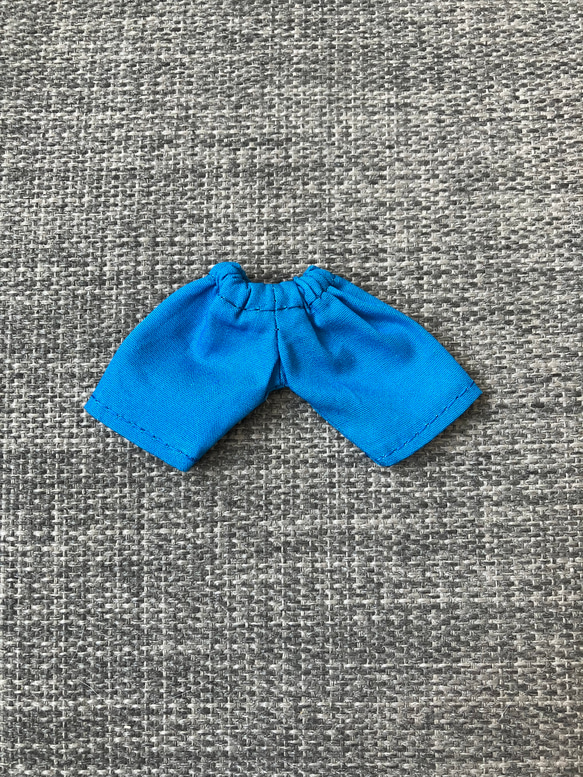 オビツ11 cottonのハーフパンツ　blue 1枚目の画像