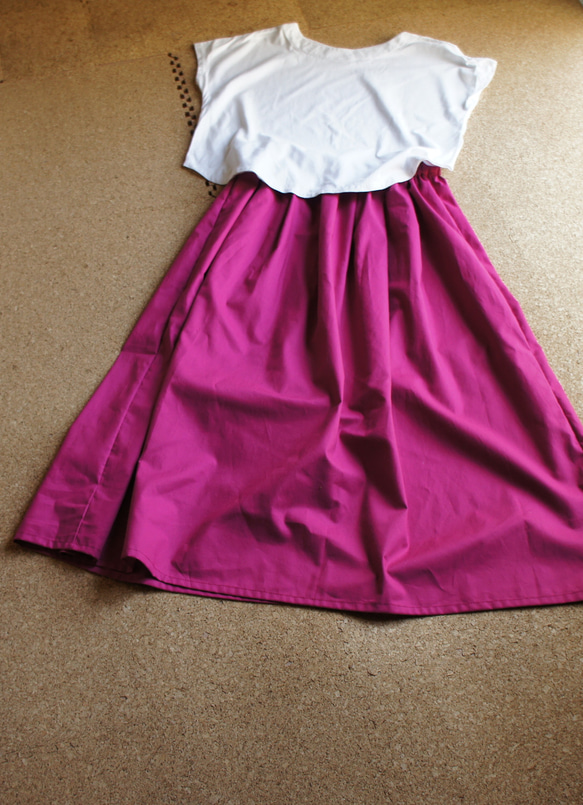 きれい色スカート　ラズベリー 8枚目の画像