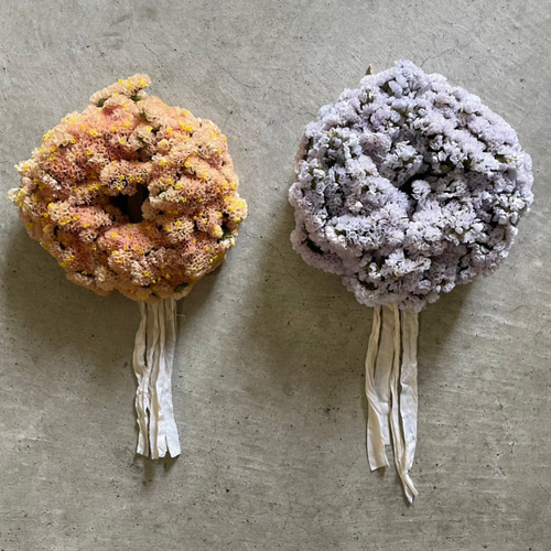 スターチスミニリース》ドライフラワー/プレゼント/新築祝い リース