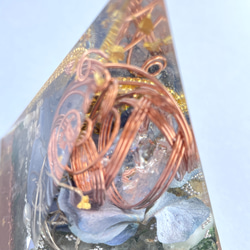 タワー　ピラミッド　シュリヤントラ　青い紫陽花　オルゴナイト　 12枚目の画像
