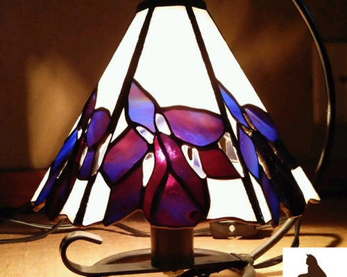 テーブルランプ(白夜の花)ステンドグラス ランプ【送料無料】 スタンド