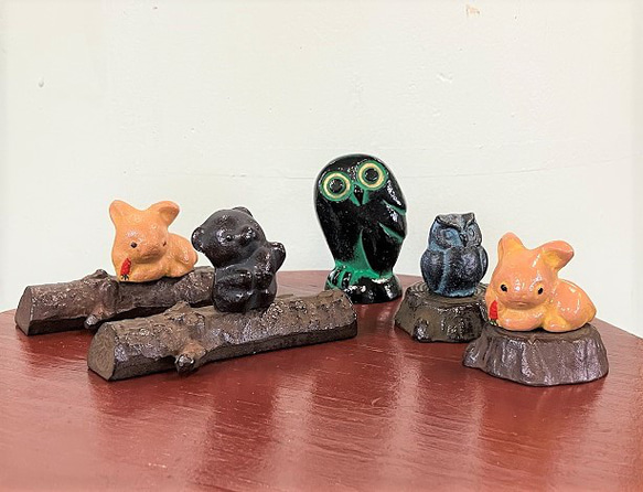 かわいい動物たちの文鎮 南部鉄器 その他置物 工房ひでまさ 通販