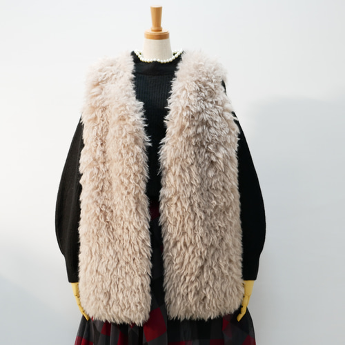 華やかになるエコファージレベスト グレージュ ベスト junco 通販