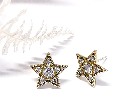 ほしくずアテリア Glitter Star ピアス【ese03】 ピアス（スタッド・一粒） ATELIER