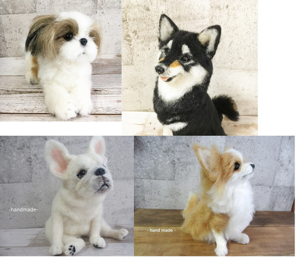 羊毛フェルト☆オーダーメイド☆犬猫ちゃん☆Lサイズ受付中 羊毛 