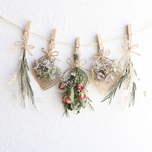 ☆送料無料・SALE☆ドライフラワーガーランド<ローズ2> ガーランド