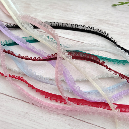 商談中 フリルレース ストレッチフリル ゴムレース ハンドメイド 2m 商談中 フリルレース ストレッチフリル ゴムレース ハンドメイド 2m
