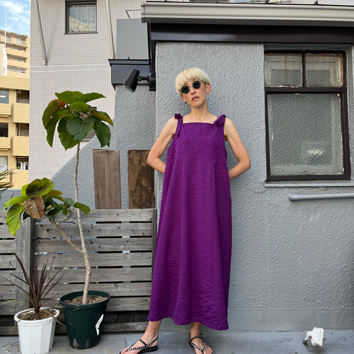 地模様着物 紋付 リユースサマードレス サロペットスカート 着物  