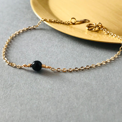 Kaya♦︎希少！14kgfアクアマリンサンストーンブレスレット Kaya様専用♦︎希少！14kgfアクアマリンサンストーンブレスレット