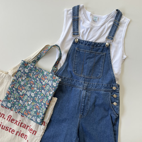 Libertyリバティのリバーシブルトート(ファーガス×C&Sカラーリネン