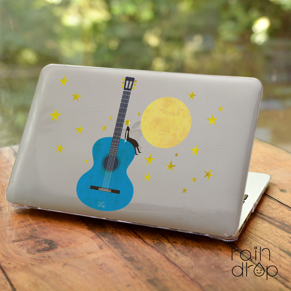 Macbook ケース カバー macbook Air Pro 16/15/14 夜空 月 ギター 名入れ 七夕2025