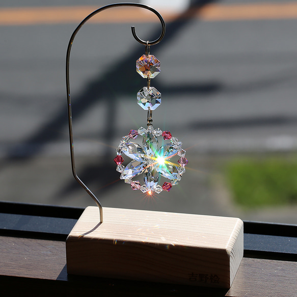 新・ひのきスタンド(KAZAGURUMA-SWAROVSKI)限定商品◆吉野ひのきベース◆在庫限り 6枚目の画像