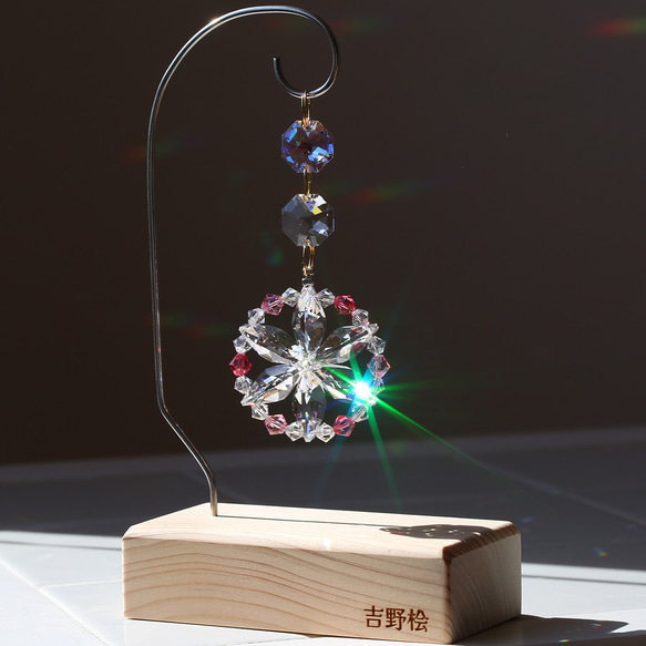 新・ひのきスタンド(KAZAGURUMA-SWAROVSKI)限定商品◆吉野ひのきベース◆在庫限り 11枚目の画像