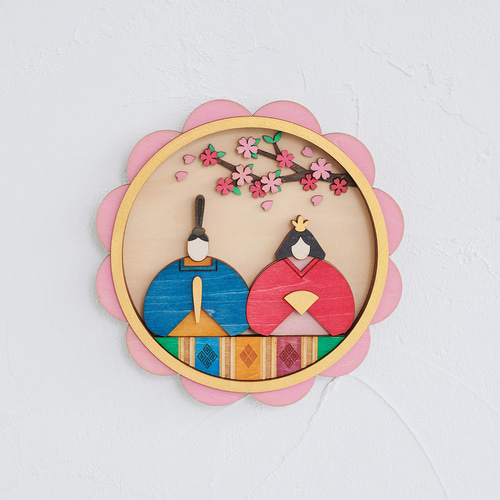 【美品】お雛様 桃の節句 木製 お雛様 桃の節句 ひな祭り コンパクト モダン その他インテリア