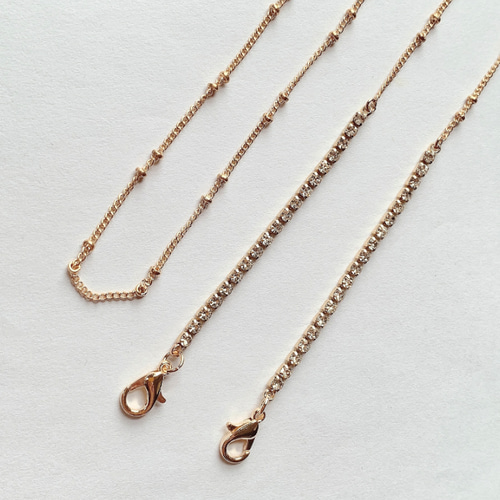 ♪❤️ 蝶々パールジルコニアマスクチェーンメガネチェーン