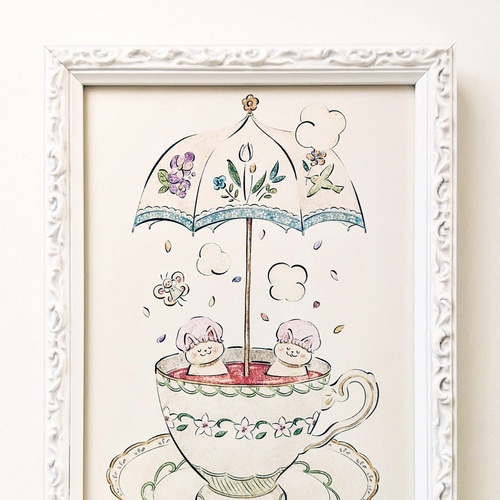 リバーシブル2way！定価1万3千円！プリントアート絵画♡額縁入り 5973d258c24d0afe8ef337e305740a