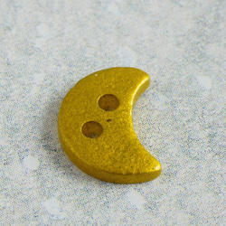 (3個) 12mm 金色の月のボタン　フランス製 ＊ 夜空 ゴールド 2枚目の画像