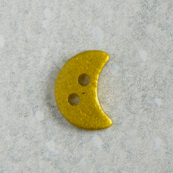 (3個) 12mm 金色の月のボタン　フランス製 ＊ 夜空 ゴールド 1枚目の画像