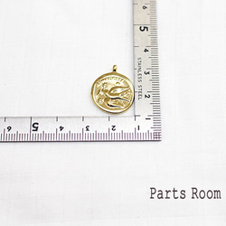 [2 件] 雙面（鳥王）硬幣設計吊墜 [銀]-mt-3731 第6張的照片