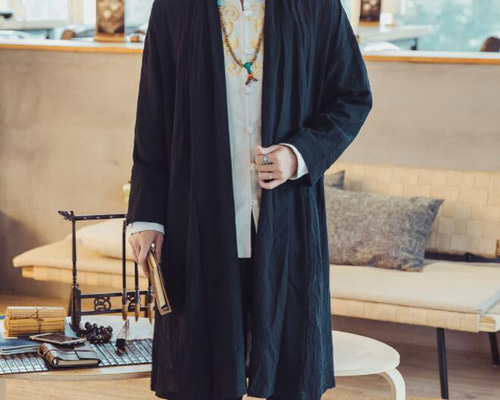 新品 カーディガンメンズ ジャケット ロング丈 羽織り アウター 無地