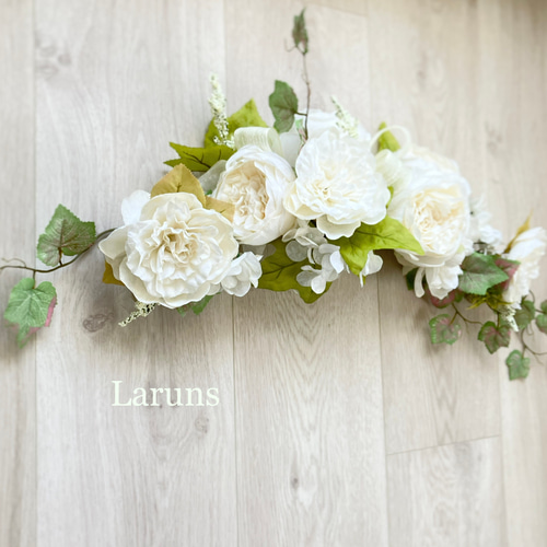 横長ローズスワッグ ドア上などに掛けるスワッグ横60㎝幅 アーティ