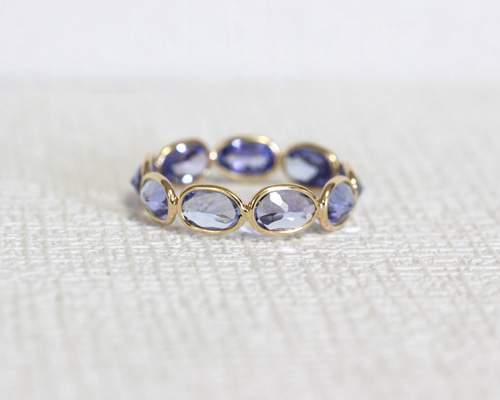 □OrderMade□ タンザナイトK18/K14ゴールドエタニティリング