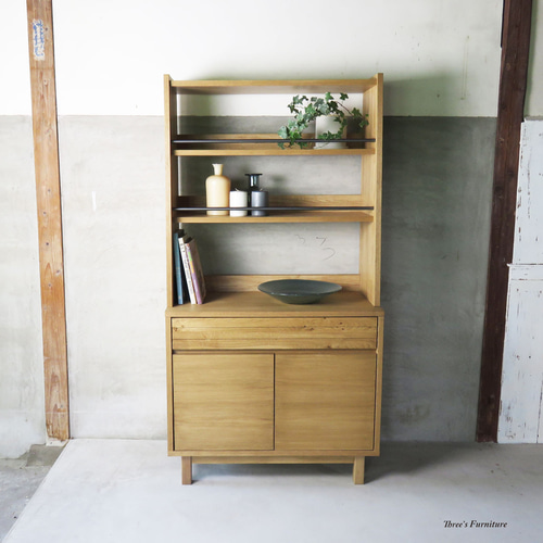 GMFS242B○オーク材 北欧スタイル 陳列棚 店舗什器 ラック 飾り棚 シン