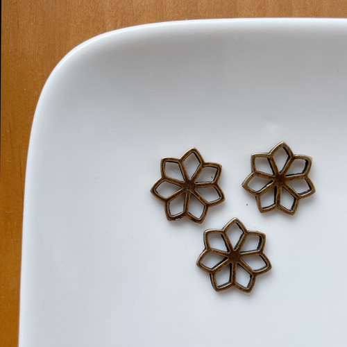 チャーム/フラワー/銅古美/no,CE-1067/銀古美/no,CE-2067/1個 チャーム