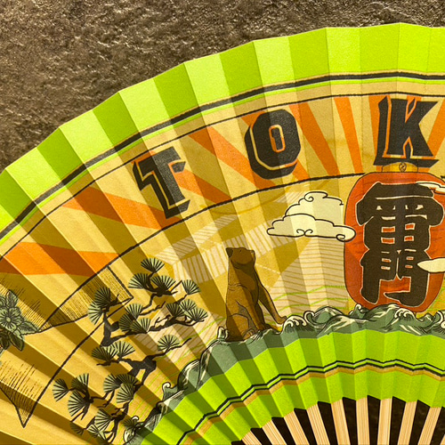 扇子 シルク 蝶々 柄 ネイビー お土産に 人気 hand fan folding