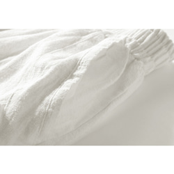 綿麻パンツ 中厚砂洗い綿麻　ゆったりロングパンツ リネンコットン　ホワイトS&M＆L＃12223WH 4枚目の画像