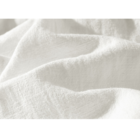 綿麻パンツ 中厚砂洗い綿麻　ゆったりロングパンツ リネンコットン　ホワイトS&M＆L＃12223WH 10枚目の画像