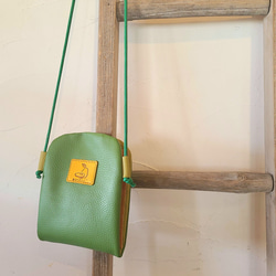  アボカド ショルダーバッグ アボカドのカタチ☆ダイカット型のレザーミニバッグ【avo