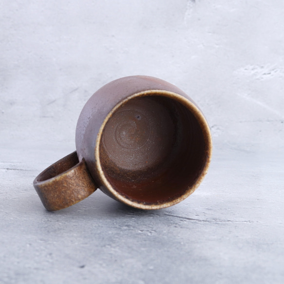 備前焼　丸いマグカップ【A】【陶器・マグカップ・コップ】 4枚目の画像