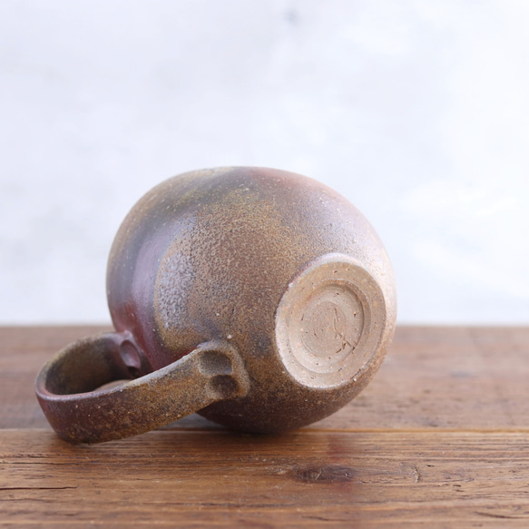 備前焼　丸いマグカップ【A】【陶器】 5枚目の画像