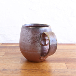 備前焼　丸いマグカップ【C】【陶器・マグカップ・コップ】 3枚目の画像