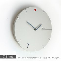 【送料無料】手作りの掛け時計　MUU CLOCK  7-Three おしゃれな時計　インテリア シンプルデザイン 白系　 3枚目の画像