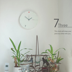 【送料無料】手作りの掛け時計　MUU CLOCK  7-Three おしゃれな時計　インテリア シンプルデザイン 白系　 6枚目の画像