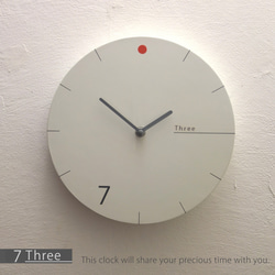 【送料無料】手作りの掛け時計　MUU CLOCK  7-Three おしゃれな時計　インテリア シンプルデザイン 白系　 8枚目の画像