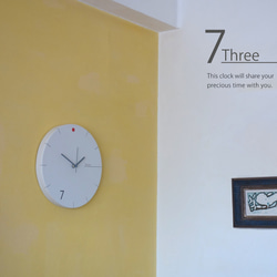 【送料無料】手作りの掛け時計　MUU CLOCK  7-Three おしゃれな時計　インテリア シンプルデザイン 白系　 9枚目の画像