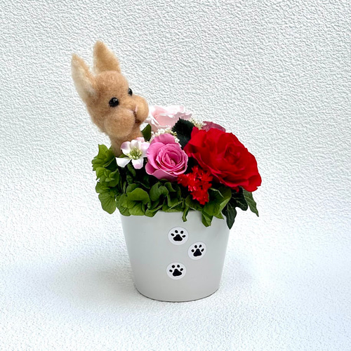 スワロフスキー　うさぎとチューリップ　うさぎ花束 スワロフスキー うさぎとチューリップ うさぎ花束