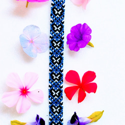 春の季節のかわいい蝶々模様のミサンガ(手首用）です。(^○^) 3枚目の画像
