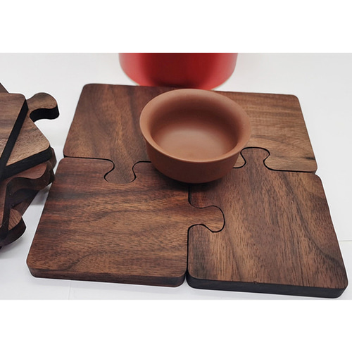 黒檀 シンプル 4点セット 無垢材コースター 桜コースター シンプル