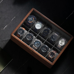 【10%OFF】10本の腕時計収納ボックス　ウォッチコレクショーケース　ディスプレイケース　無垢材　時計好きの彼に贈る 8枚目の画像