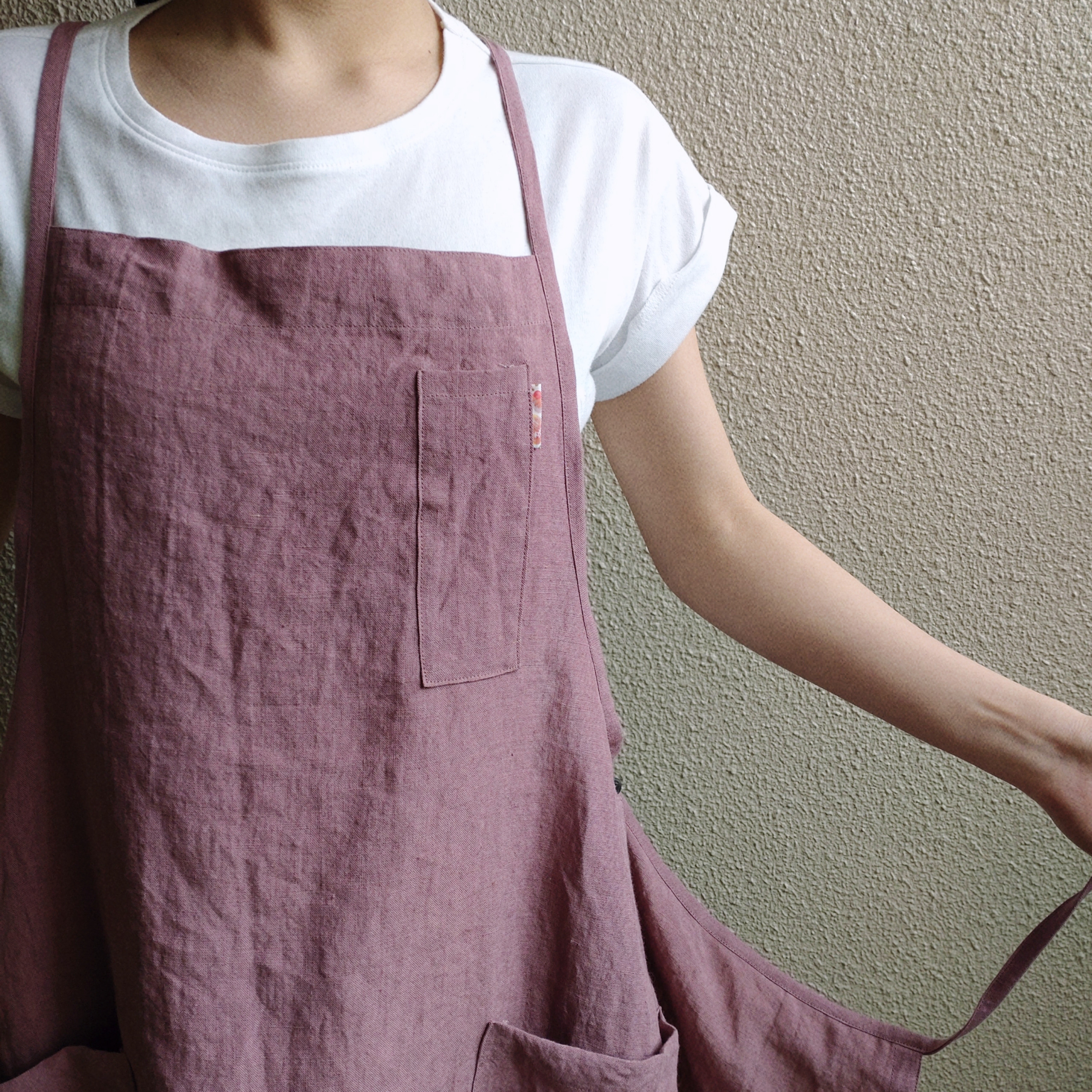 リネン100☆3wayエプロン
